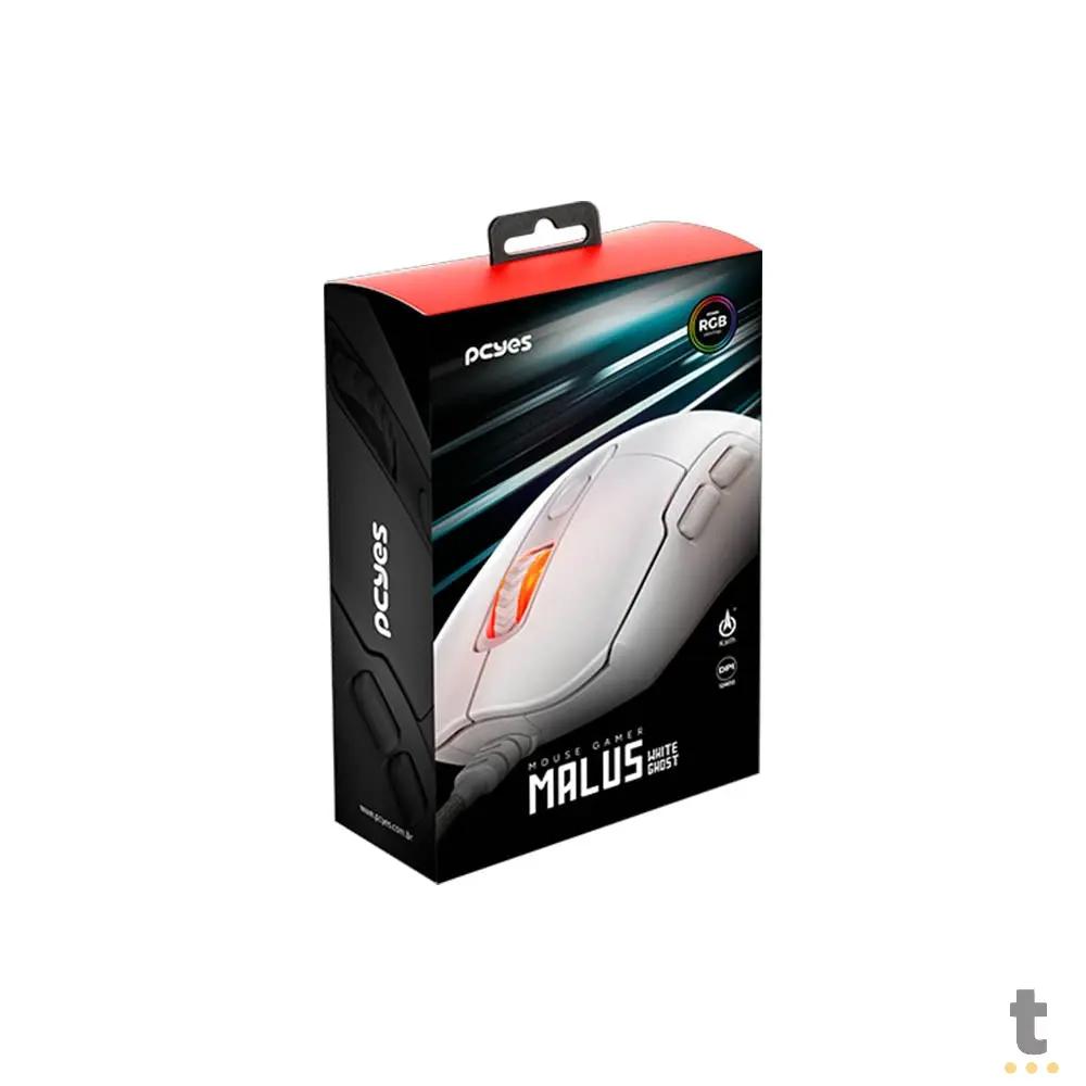 Mouse Gamer PCYes Malus White Ghost 6 Botões 12400dpi RGB - PMGMWG Truedata
